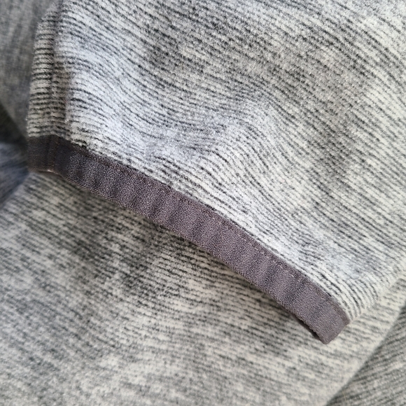TEK Gear Essential Fleece Relaxed Turtleneck Heathered Gray Stripe XXL - Picture 13 of 15